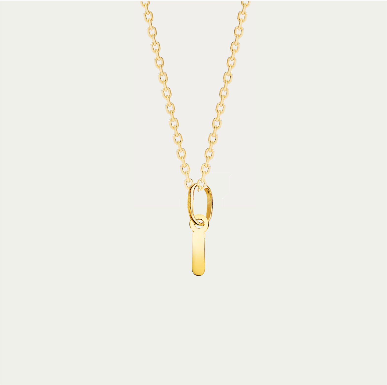 COLLAR MINI CHARM LETTERING ORO 18K
