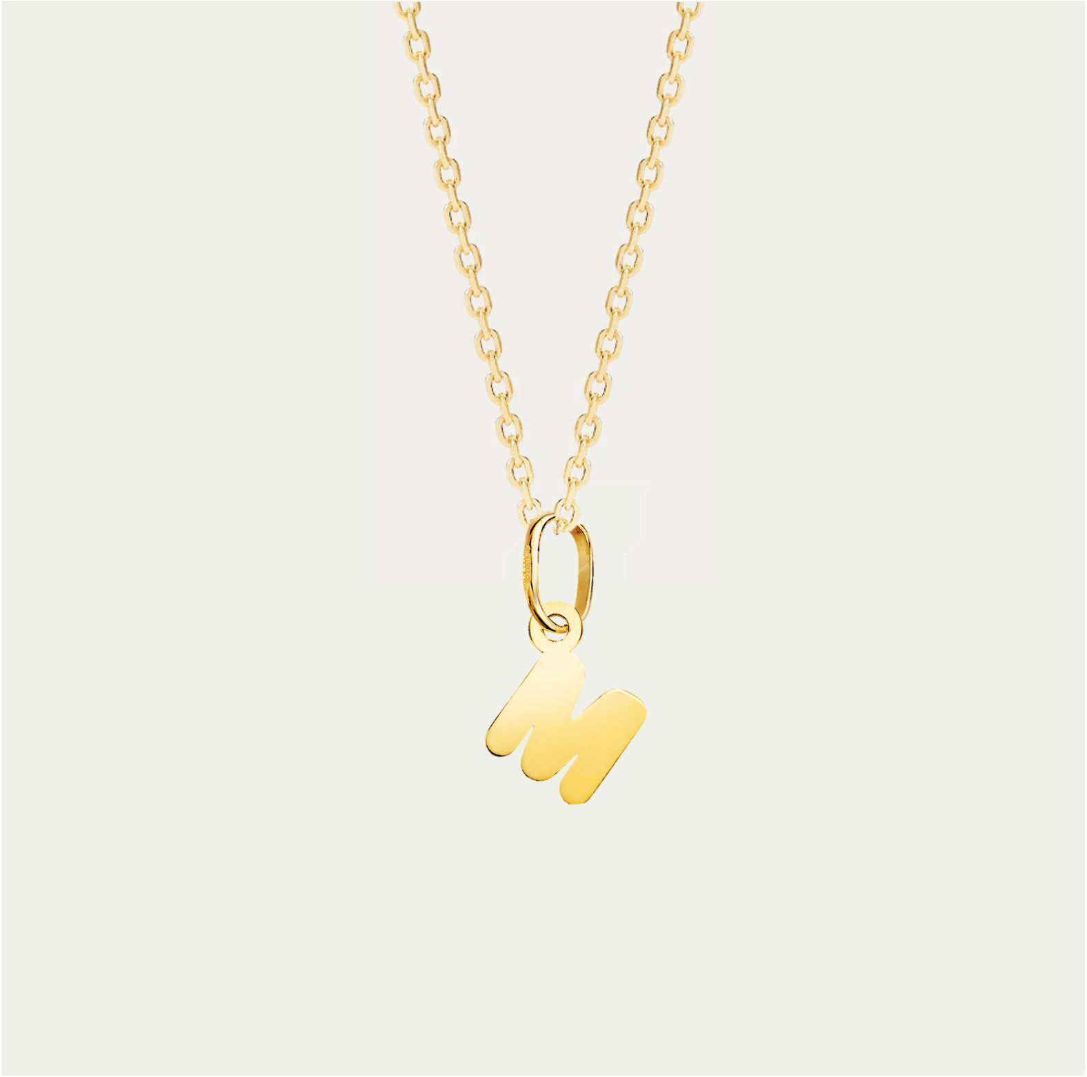 COLLAR MINI CHARM LETTERING ORO 18K