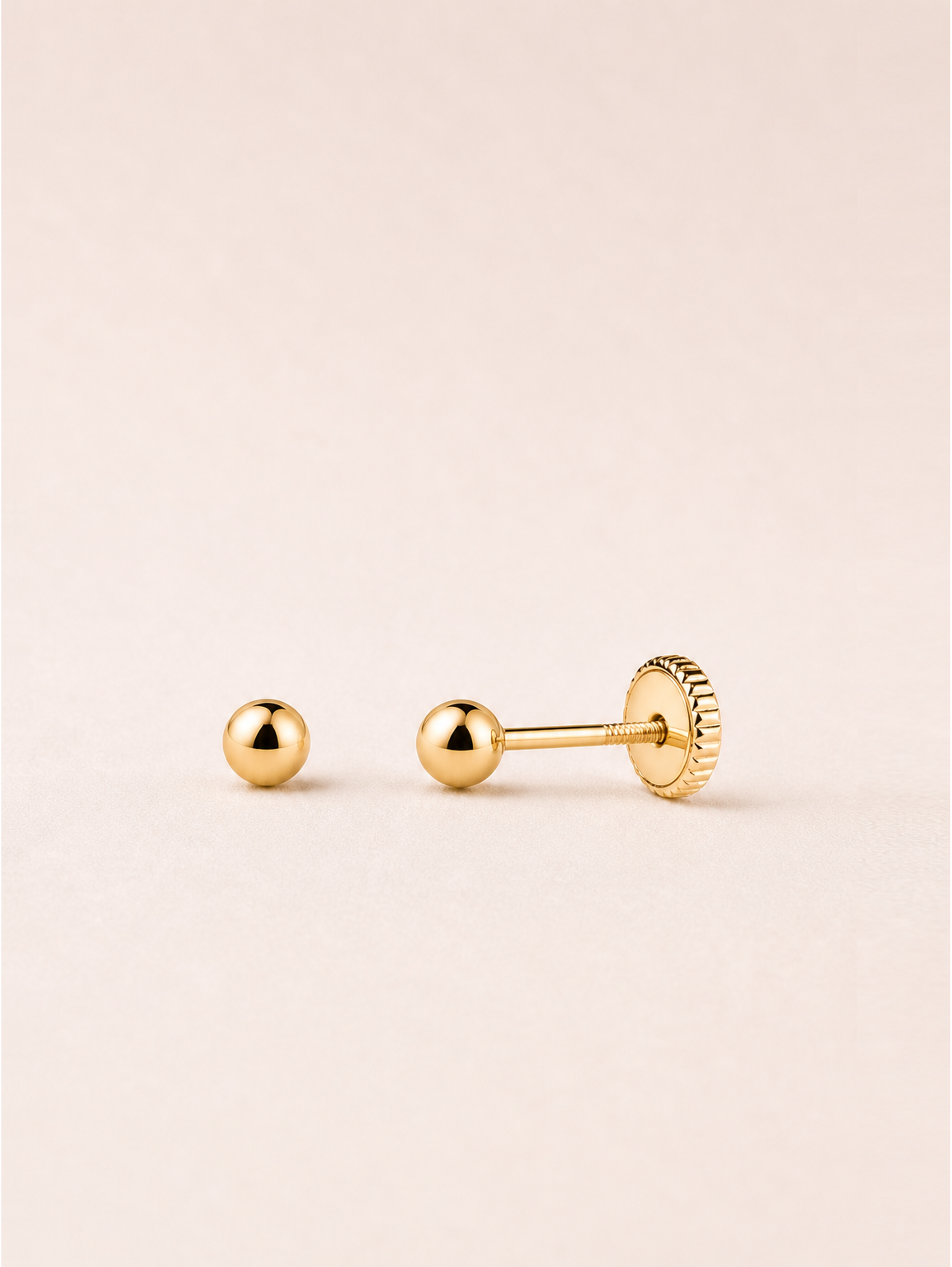 PENDIENTE BEBÉ ORO 18K BOLITA 3MM