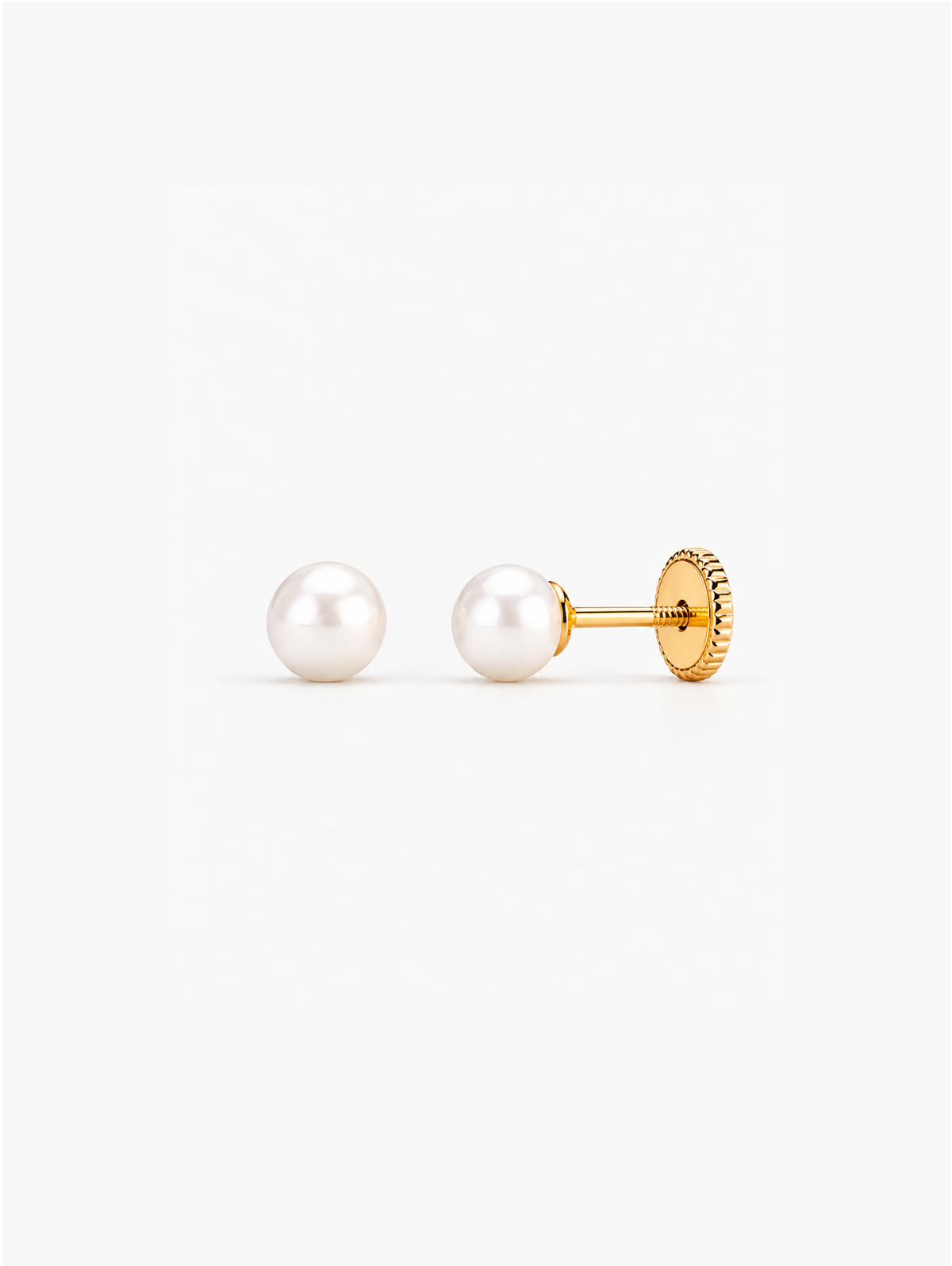 PENDIENTE DE ORO AMARILLO 18 QUILATES CON PERLA DE 4MM - MIMMO JEWELS