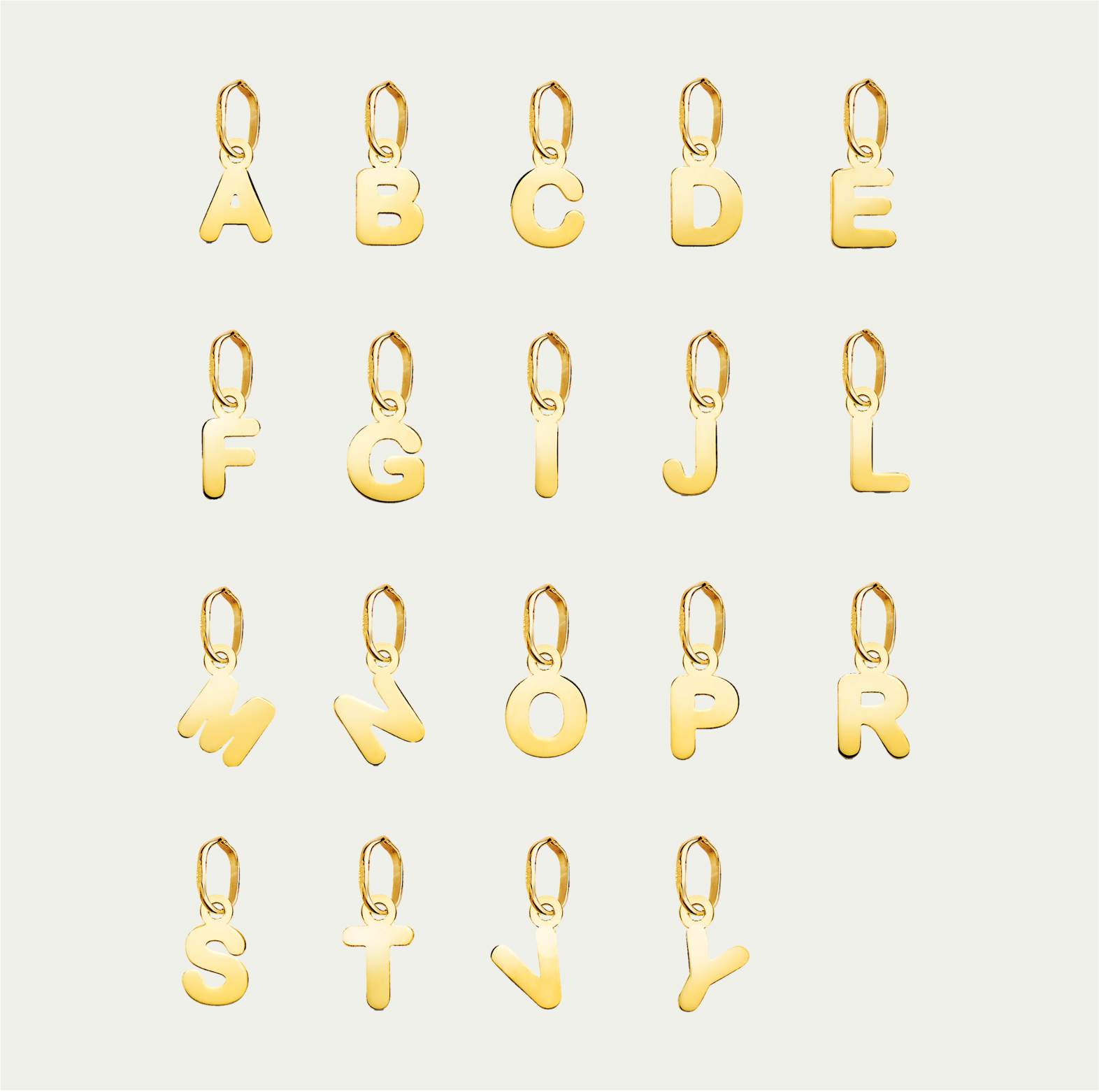 MINI CHARM LETTERING ORO 18K