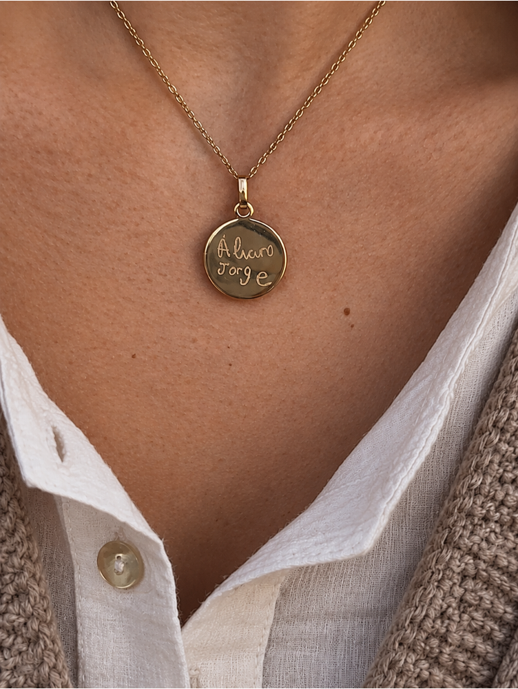 THE FINGERPRINT · COLLAR CORAZÓN | PLATA 925 CHAPADA EN ORO 18K