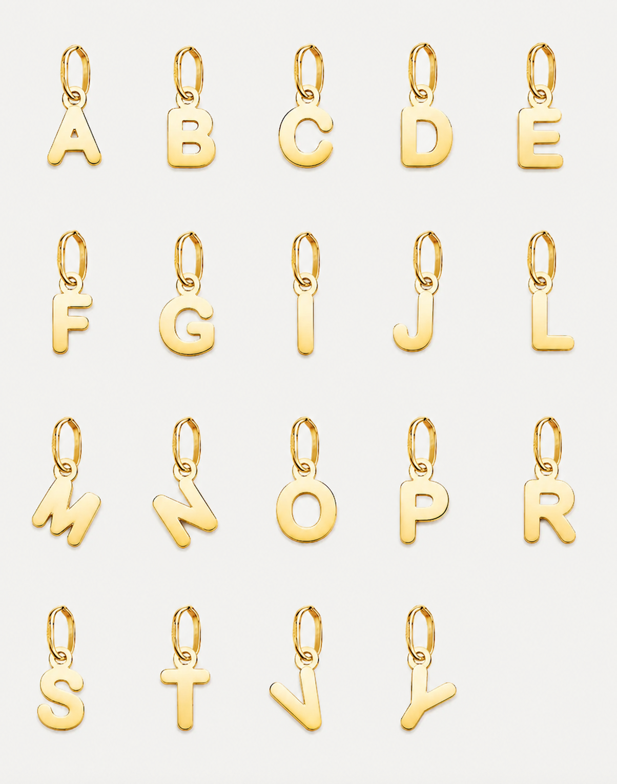 MINI CHARM LETTERING ORO 18K