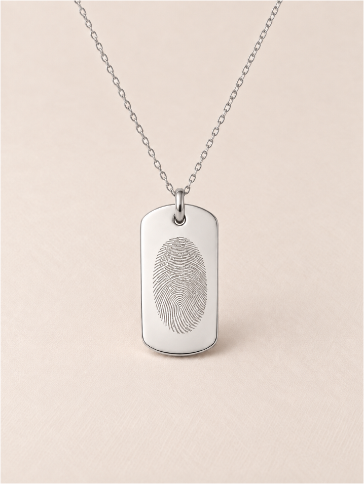 THE FINGERPRINT DAD · COLLAR PLATA 925