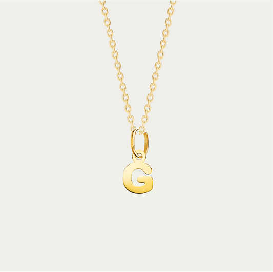 COLGANTE LETRA G ORO 18K · LISBON CHAIN