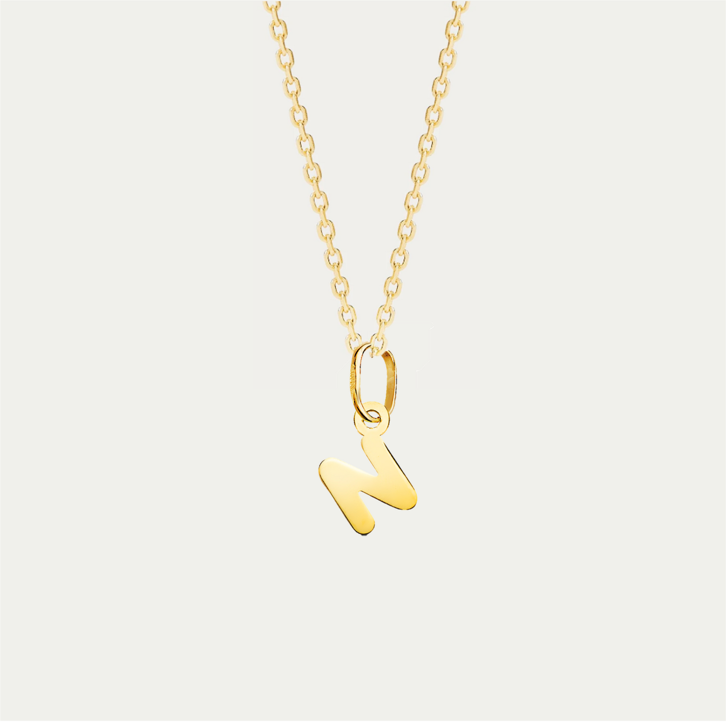 COLGANTE LETRA M ORO 18K · LISBON CHAIN