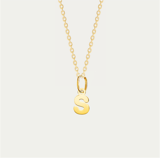 COLGANTE LETRA S ORO 18K · LISBON CHAIN