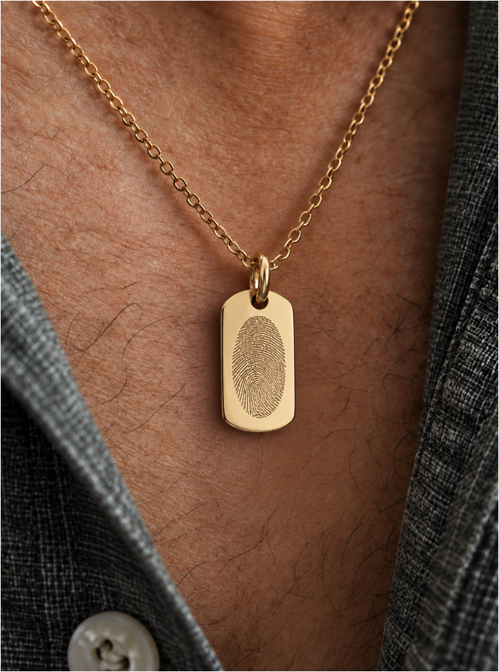 THE FINGERPRINT DAD · COLLAR ORO 18K (BAÑO)
