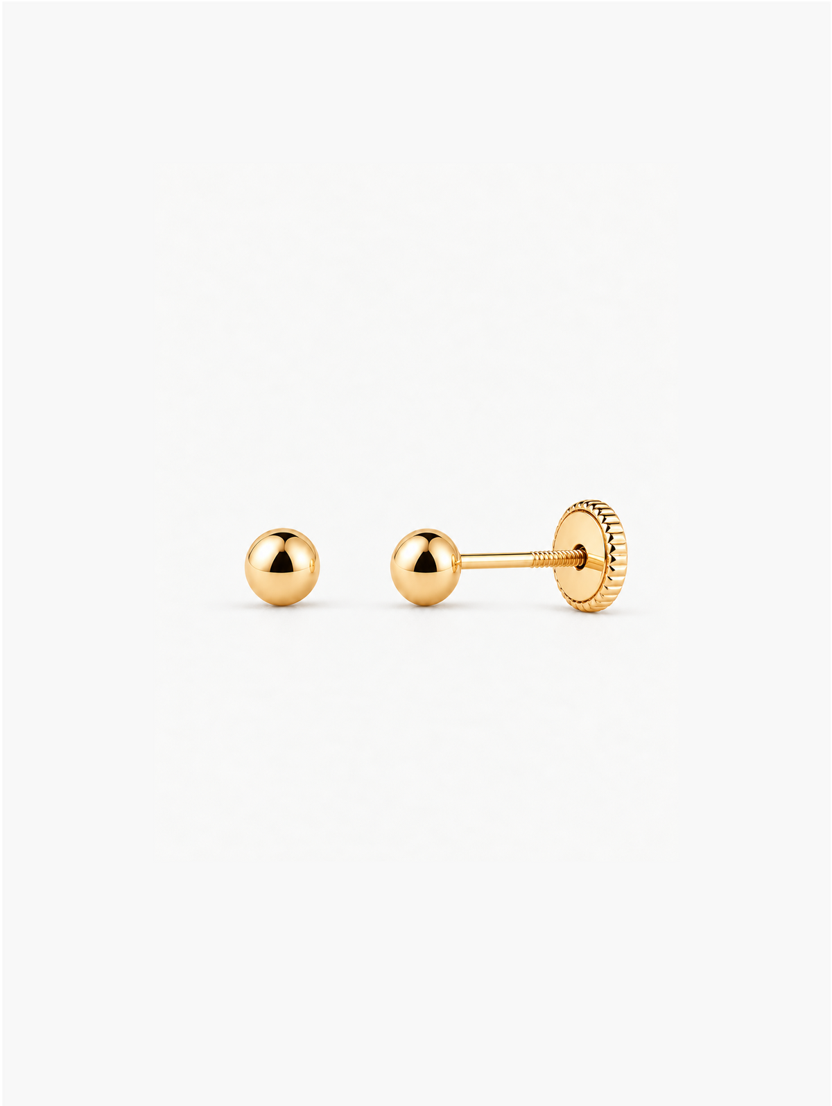 PENDIENTE BEBÉ ORO 18K BOLITA 3MM